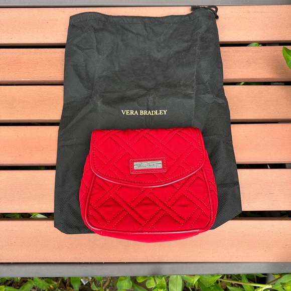 Vera Bradley Cardinal Red Microfiber Crossbody Purse - Picture 6 of 10